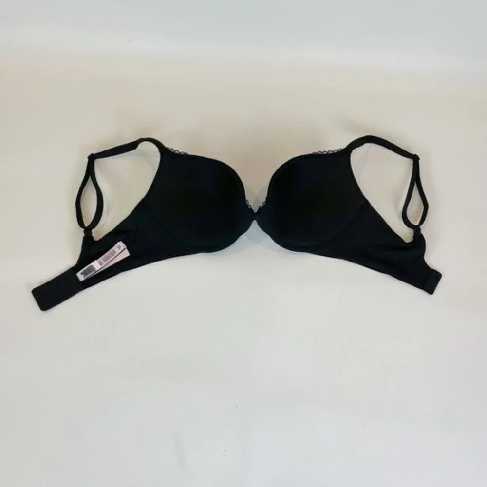 NWOT Victoria's Secret Bra 32DD Body by Victoria Push-Up Black Padded B1847